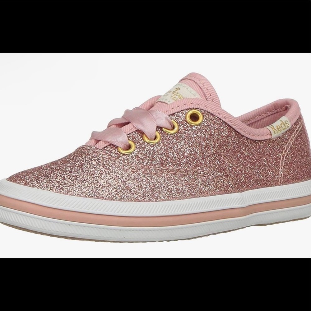 Glitter Rose Gold Keds Kate Spade crib Shoe